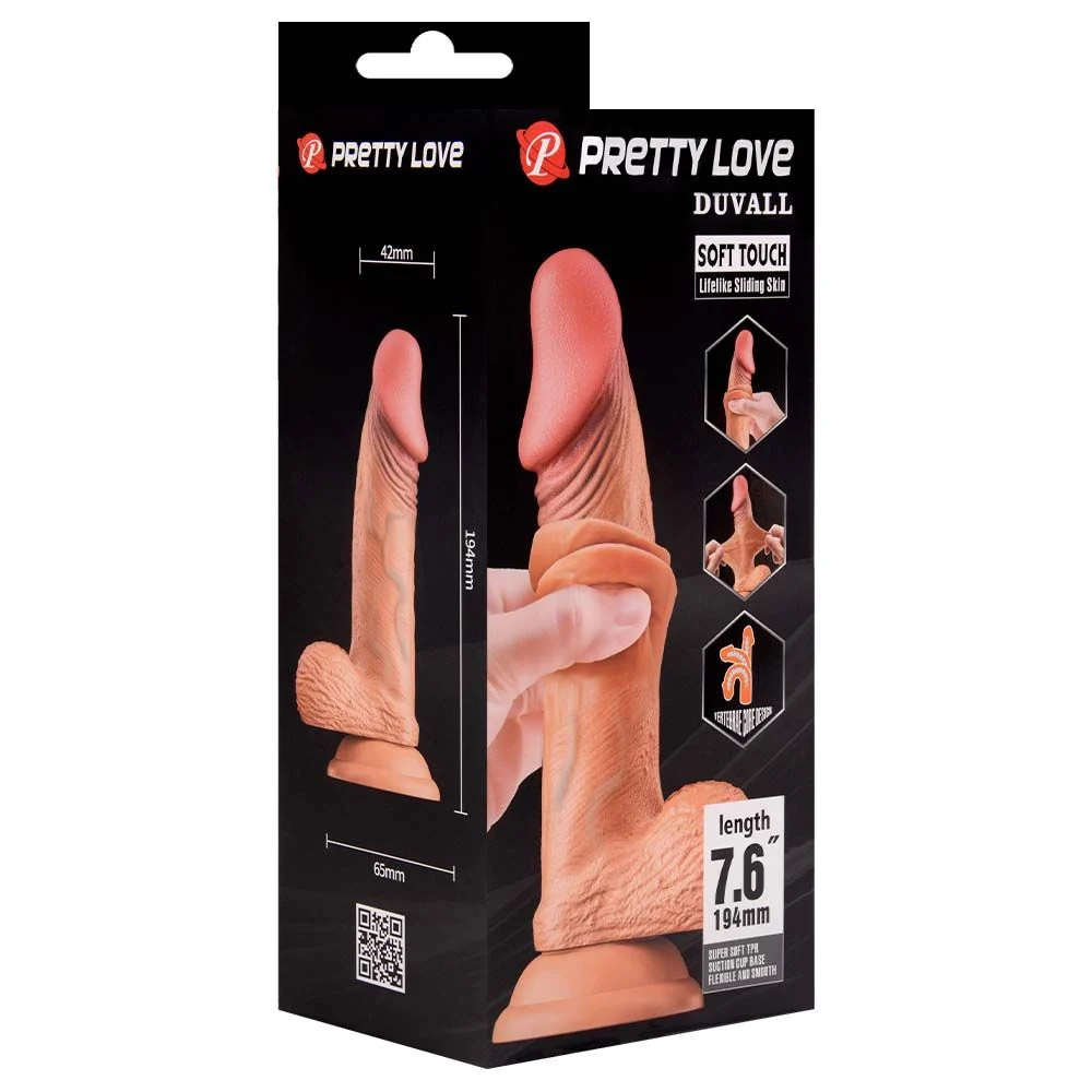 Pênis Realístico Pele Dupla 19,4 X 4,2Cm Baile Vipmix - Imagem 9