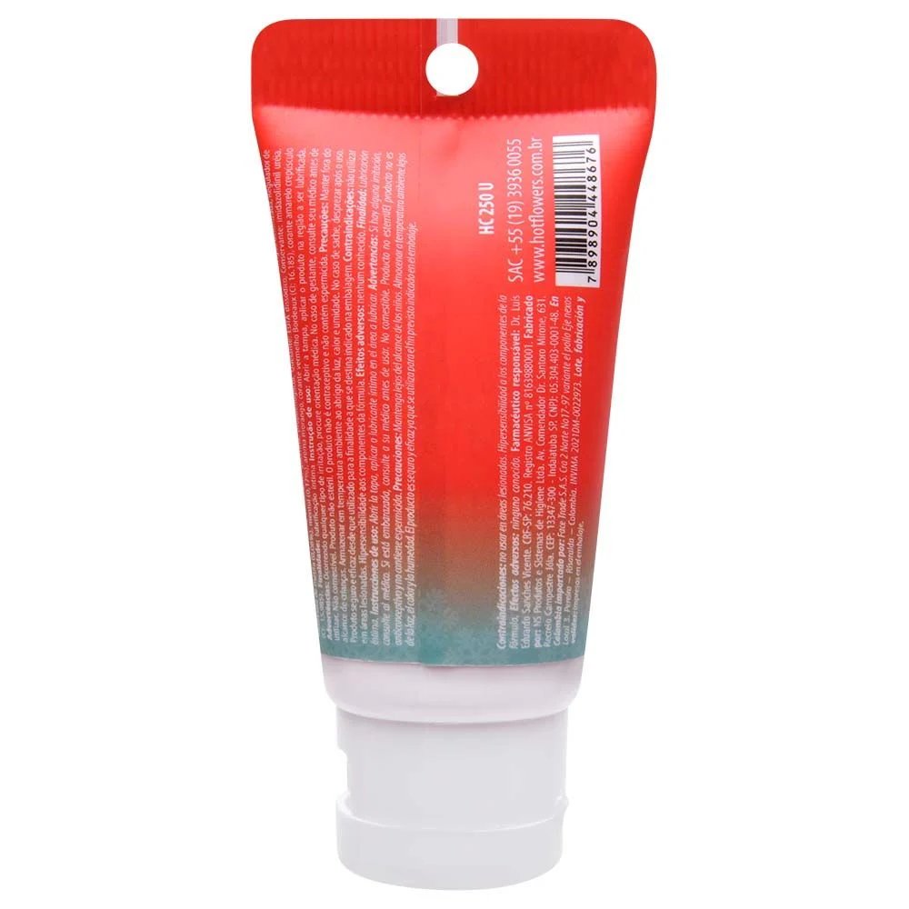 Delirium Excitante Bisnaga Vermelha 25G Hot Flowers - Imagem 3