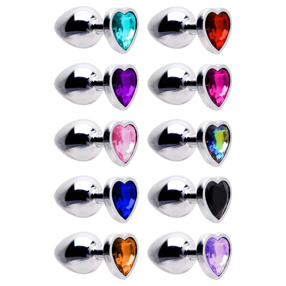 Plug Anal Aço Coração G 9 X 4Cm Sexy Import
