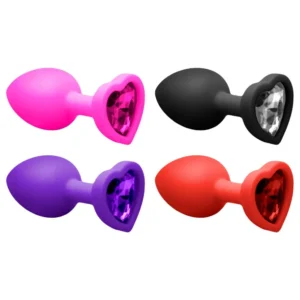 Plug Anal Silicone Com Pedra Coração P Vipmix