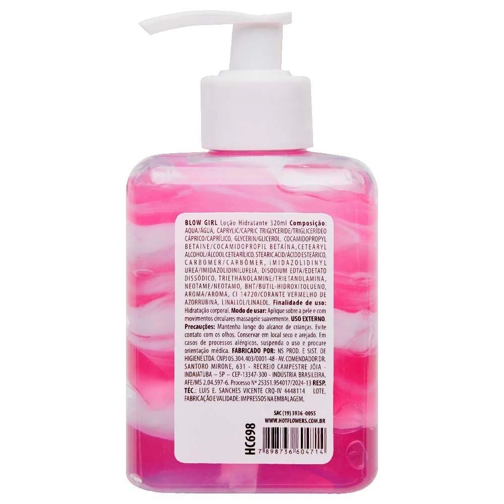 Blow Girl Gel Sexo Oral 320Ml Hot Flowers - Imagem 3