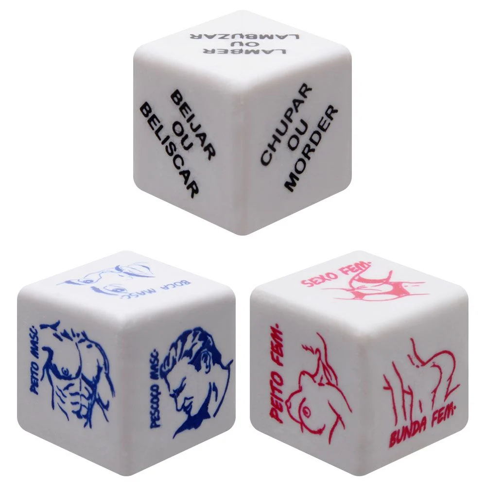 Dados Toque Do Cupido Hétero Triplo Diversão Ao Cubo - Imagem 2