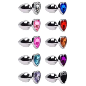 Plug Anal P Coração Aço Inox 7 X 2,8Cm Sexy Import