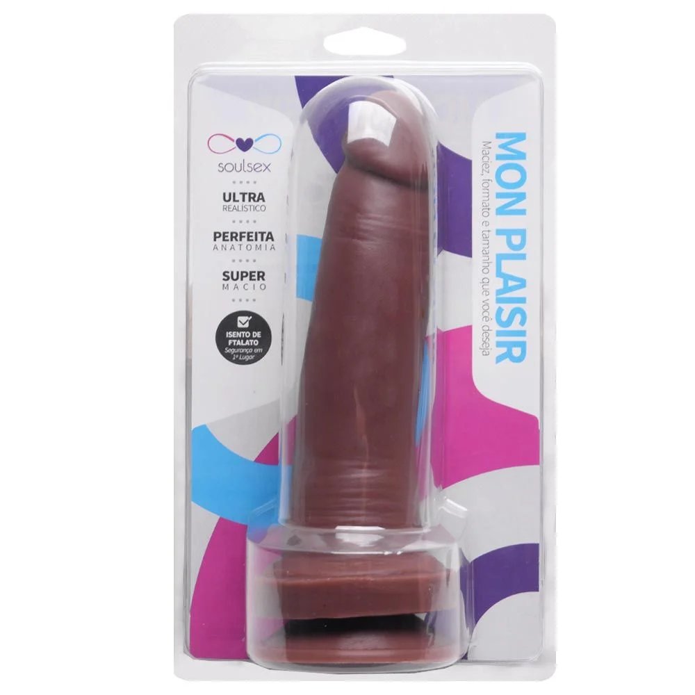 Prótese Maciça Realística Com Ventosa 16 X 3,7Cm Soulsex - Imagem 2