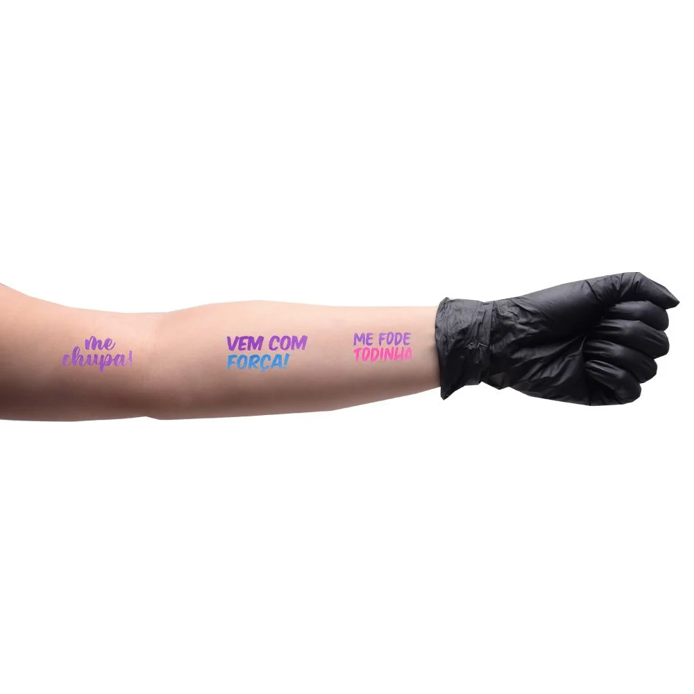 Tem Que Chupar Tatuagem Neon 10 X 15Cm Sedux - Imagem 3