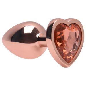 Plug Anal P Coração Laranja 7 X 2,8Cm Sexy Import