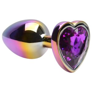Plug Anal P ( Roxo ) Aço Colorido Coração Vipmix
