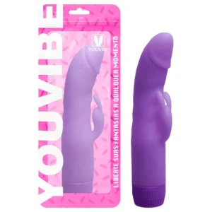 Vibrador ( Roxo ) Rabbit Ponto G Plug Lateral Youvibe Vipmix