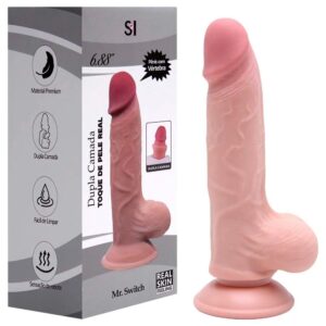 Pênis Realístico Dupla Camada 17,5 X 3,7Cm Sexy Import