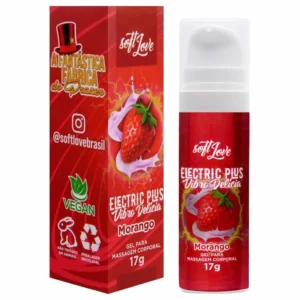 Eletric Plus Gel Vibrador ( Morango ) 17g Soft Love