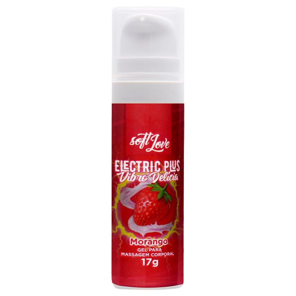 Eletric Plus Gel Vibrador ( Morango ) 17g Soft Love - Imagem 2