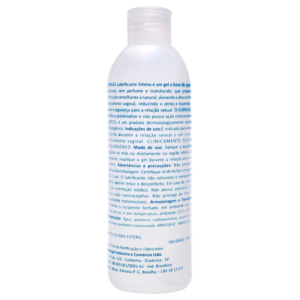 Lubrigel Lubrificante Íntimo 250G Carbogel - Imagem 3
